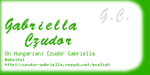 gabriella czudor business card